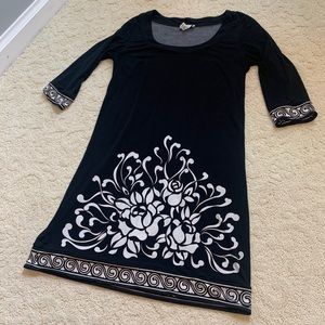 LOFT Black and White Dress